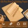 100Pcs Parchment Paper Sheets, 9x13 In Unbleached Parchment Paper for Baking Grilling Air Fryer and Steaming, Precut Non-Stick Parchment Baking