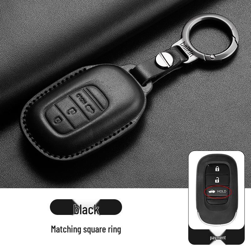 Stylish Key Cover for Eleventh Gen Civic, New CR-V, Accord, XR-V, Crown, HR-V, Xingge, and Haoying - Brown