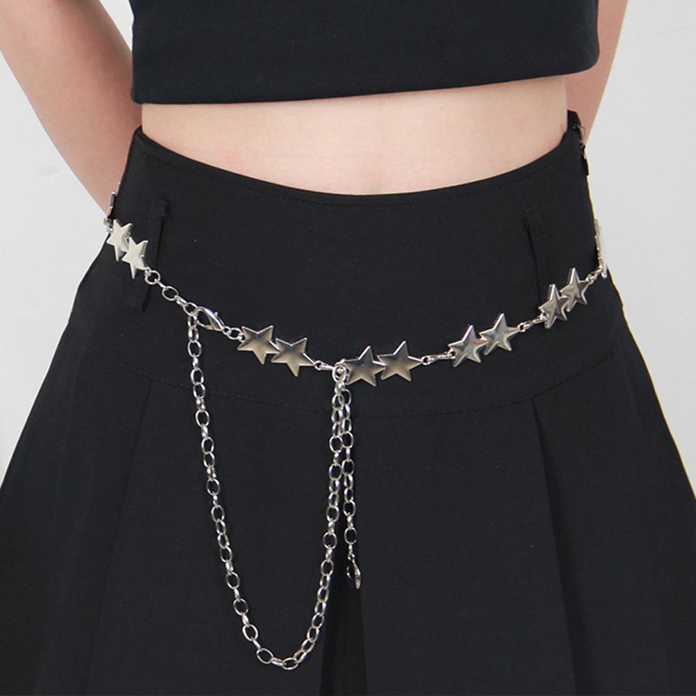Fashionable Metal Waist Chain Versatile Butterfly Star Waist Chain Clothes Waist Decoration Belt Apparel Accessory for Women
