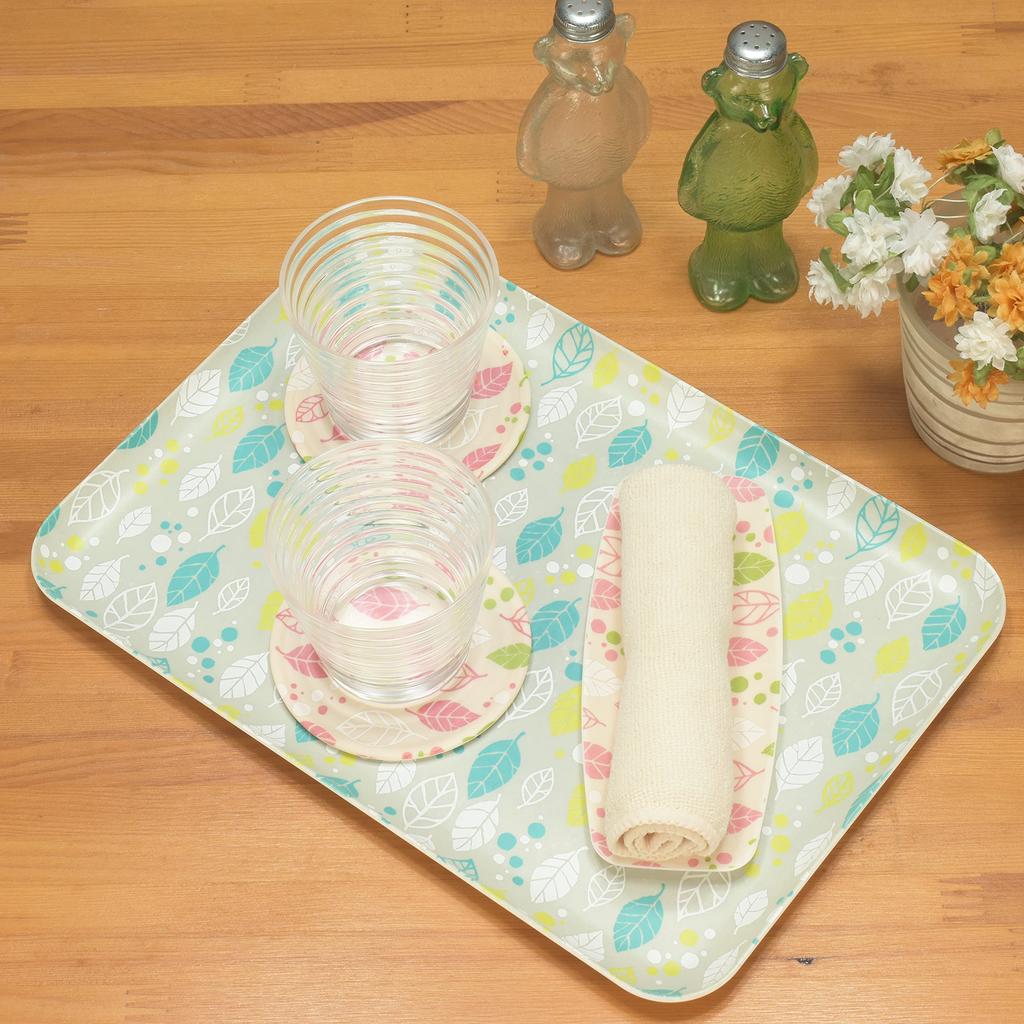 Поднос для полотенец для рук TATSU-CRAFT в скандинавском стиле Юдзэн васи, серия «Четыре сезона», розовый «Весенний лист», можно мыть в посудомоечной машине, стильный пластиковый поднос для полотенец для рук,