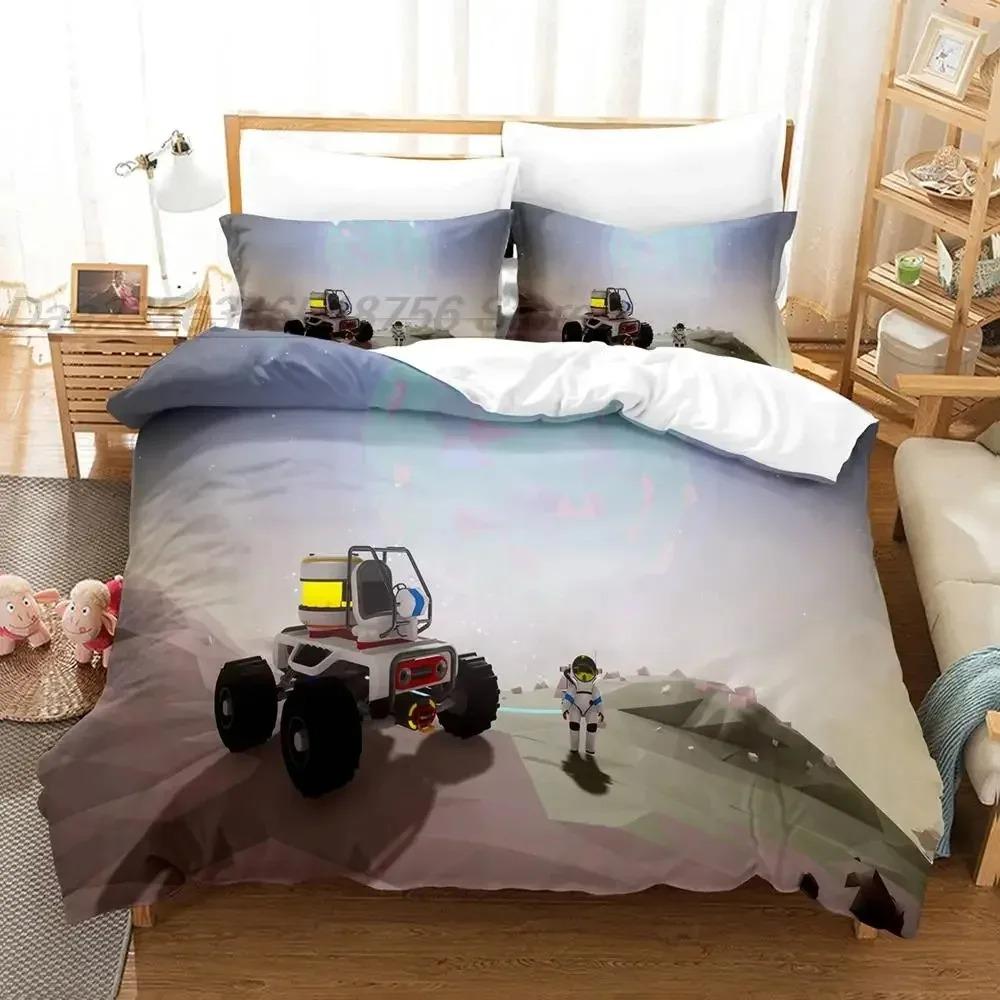 Astroneer Bedding Collection Single Twin Full Queen King Size Bed Collection Adult Kid Bedroom Duvet Cover Collections 3D Print Game Bed Sheet Set