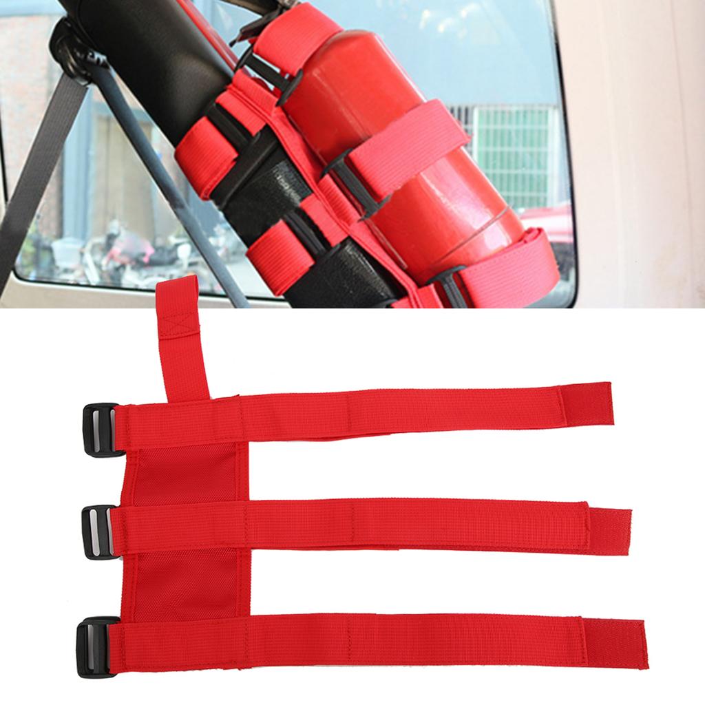Auto Car Fire Extinguisher Fixing Holder Belt Adjustable Strap Fits for Jeep Wrangler TJ YJ JK CJ