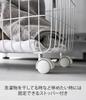 Yamazaki Корзина для белья Jitsugyo на колесиках Широкая и низкая Белая Прибл.. Ш54,5 x Г25 x В37,5 см (При использовании ручки Прибл.. Высота 65,5 см) Башня 6627 Прачечная