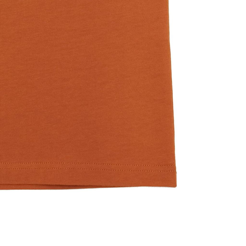 NEW ERA Short Sleeve Oversized Cotton Tee Typography Rust Orange S