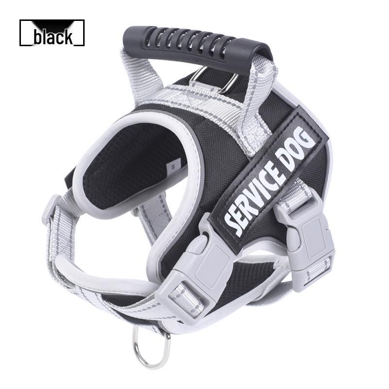 Шлейка для собаки в стиле седла K9 и поводок - Взрывозащищенная, для средних/крупных пород, бордер-колли, золотистый ретривер