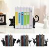Bookend for Small Spaces Compact Bookend Metal Bookends Stylish Black Cat Reindeer Dragon Decor for Home Office