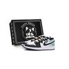 Air Jordan 1 Нескользящие Устойчивые к истиранию Низкие Винтажные Баскетбольные Кроссовки Мужские Черные Tiffany 553558-131(Team85-S-BOX-A)