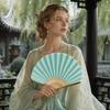 Shell-Shaped Mini Shell Fan Bamboo Frame Retro Handheld  Fan Summer Cooling Fan  Photo Prop