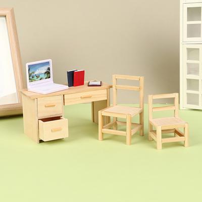 Кукольный домик Миниатюрная Симуляция Мини Модель Стола Стула DIY Аксессуары Сцена Мебель Игрушки
