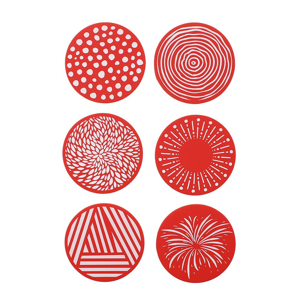 Силиконовая подставка для кофе, круглая 9,8 см, набор подставок для кофе, нескользящий изоляционный коврик, коврик для чашки