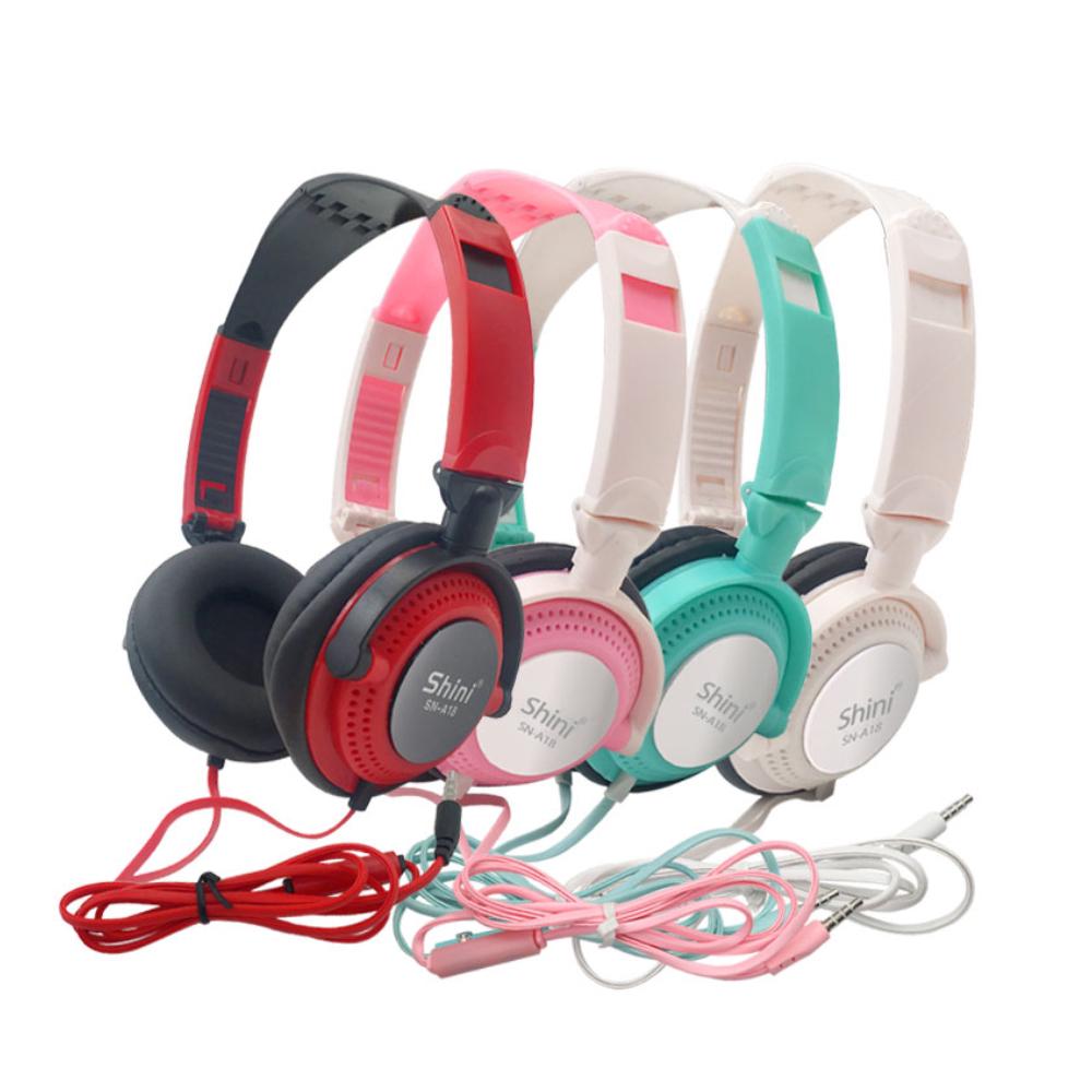 Проводные наушники 3,5 мм, гарнитура для ПК, геймерские стереонаушники в сложенном виде с микрофоном для компьютерного телефона Sony Xiaomi Huawei Ps4 подарок детям