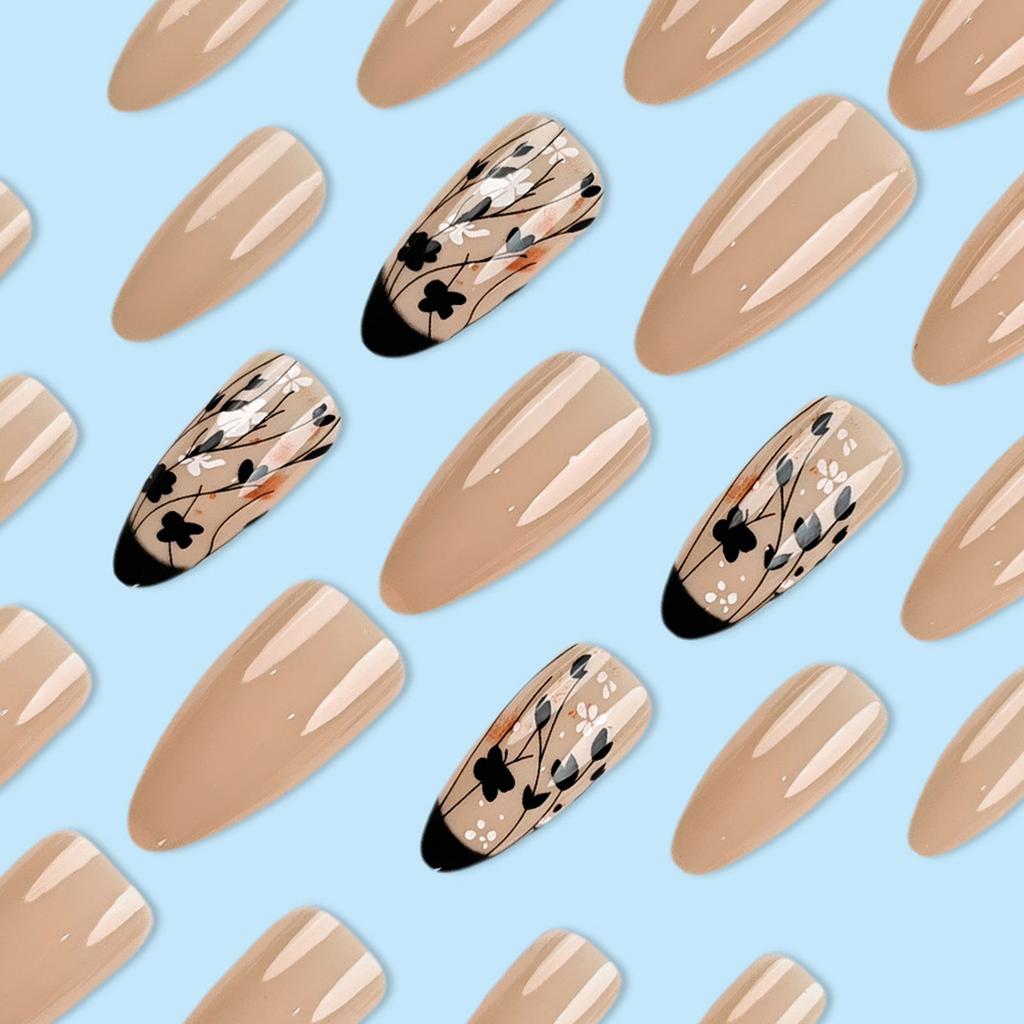 Миндальный пресс на ноготь глянцевая накладная палочка для ногтей в 12 размерах 24 шт. французские ногти советы для самостоятельного украшения ногтей