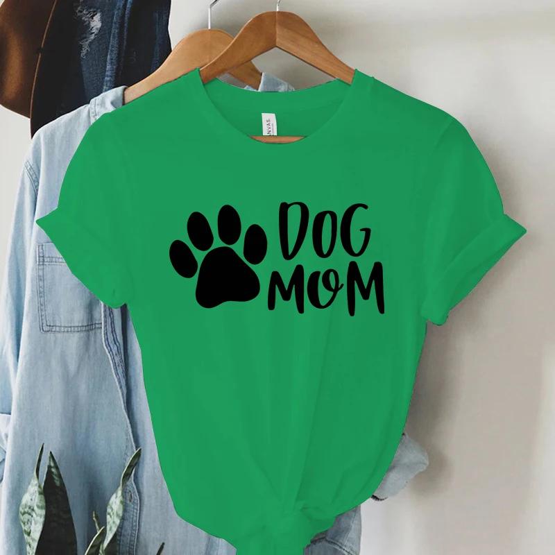 Unisex T Shirt Dogs Paws Mom Print Tshirt Unisex Short Sleeve Oneck Tshirt Ladies Causal Shirt Clothes Tops Dogs Paws Mom Tee
