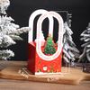 20pcs Christmas Gift Boxes Christmas Santa Treat Boxes with Handle Paper Party Favor Boxes Folden Storage Box for DIY Decor Family Gatherings