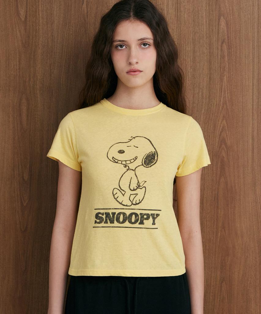 LADY VOLUME Футболка с принтом Beagle Snoopy (желтый)