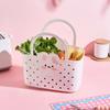 Large Capacity Bath Basket Soft Material Drainage Basket Portable Basket  Dormitory Living