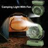Rechargeable Camping Light With Fan, 6000mAh Outdoor Camping Tent Lantern, Portable Lighting With Shaking Fan for Picnic Travel