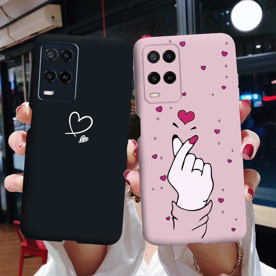 For Oppo A54 Case CPH2239 Soft Silicone Shockproof Cute Painted Cover For Oppo A54 OppoA54 A 54 6.1" Phone Cases Fundas Bumper
