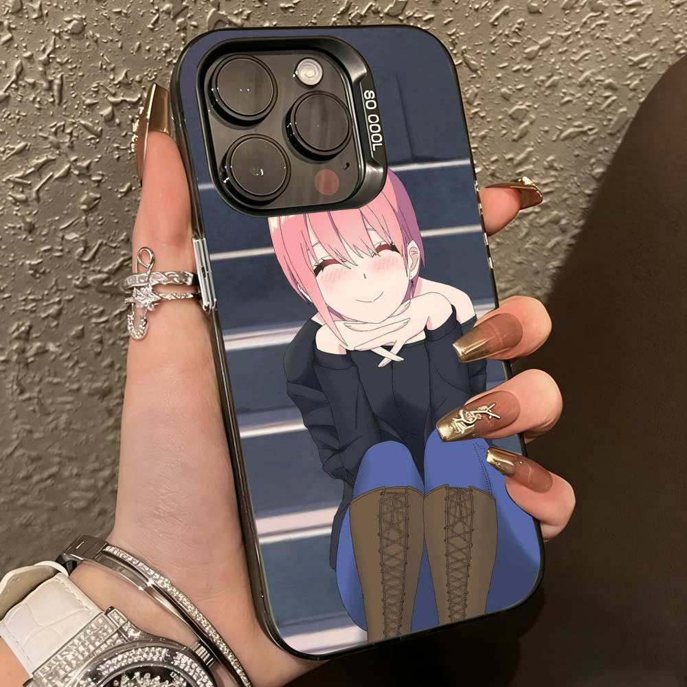 Аниме Ичика Накано Чехол для телефона для iPhone 17,16,15,14,13,12,11 Plus,Pro Max,XS,Цветной Серебряный Внутренний Чехол