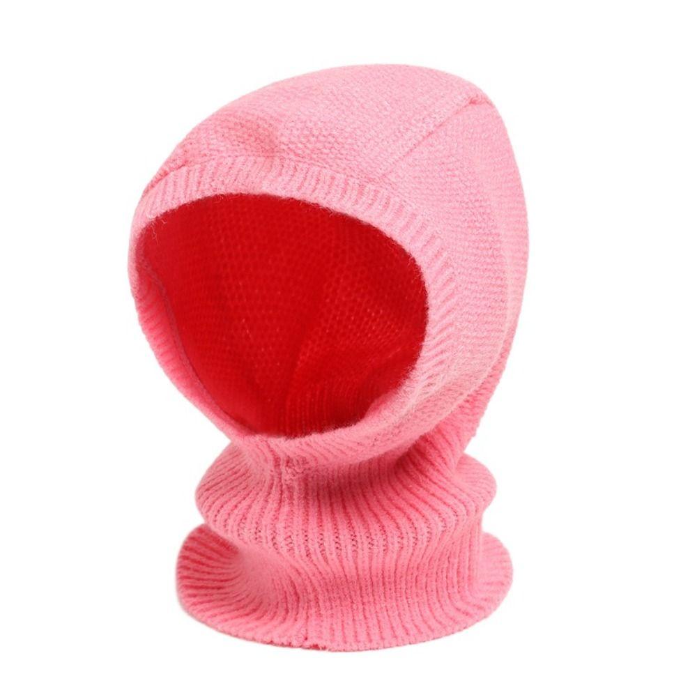 Woolen Balaclava Hat Windproof Neck Collar Beanies Cap Casual Knitted Hooded Cap Male/Female