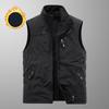 Fall/winter Plus Velvet Vest Outdoor Sports Vest for Middle-aged and Elderly Men Quick-drying Multi-pocket Leisure Vest