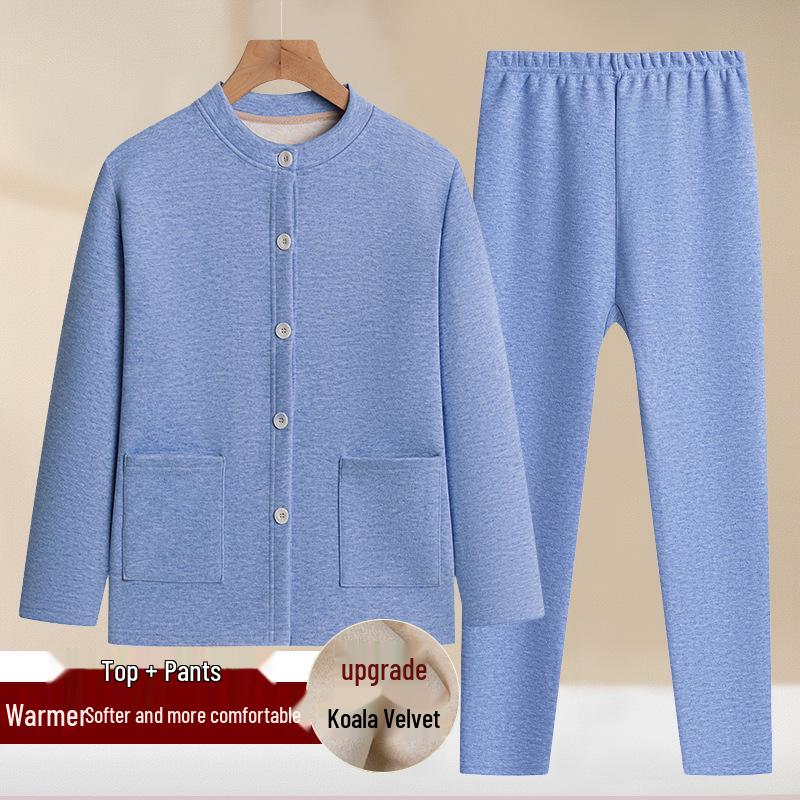 Утепленный женский осенне-зимний комплект одежды на флисе для женщин среднего и пожилого возраста