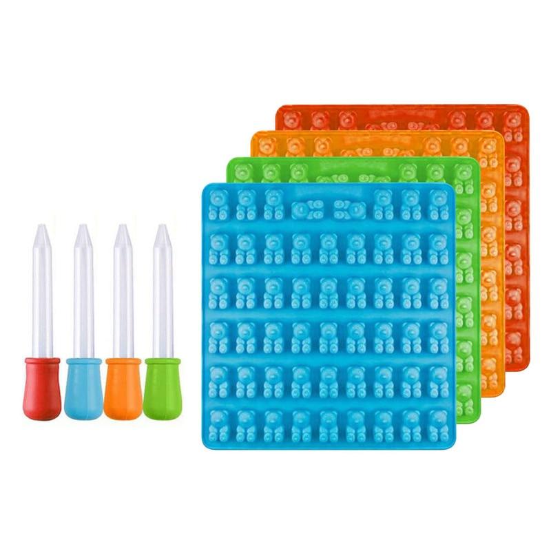 Формы для шоколада, силиконовые формы, 3D силиконовые формы для помадки, мармеладный мишка, конфетница, кухонный инструмент для декора торта, поднос для льда, формы для желе