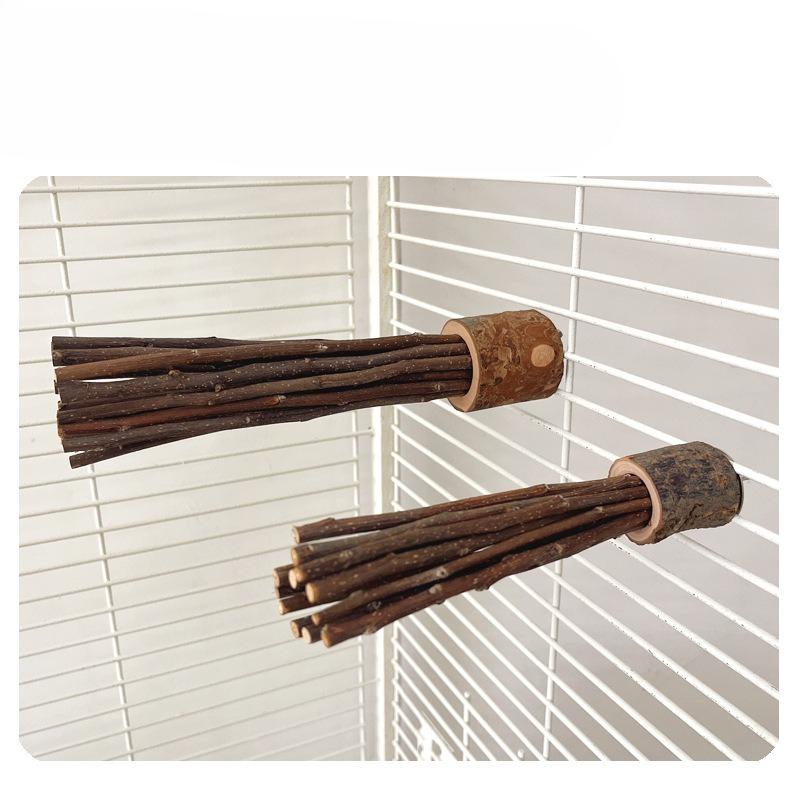 Игрушки для хомяков, кролики, морские свинки, хомяки, палочки для прорезывания зубов из натурального дерева, тоторо, стоящие на палочках, грызение веток, ландшафтный дизайн для хомяков