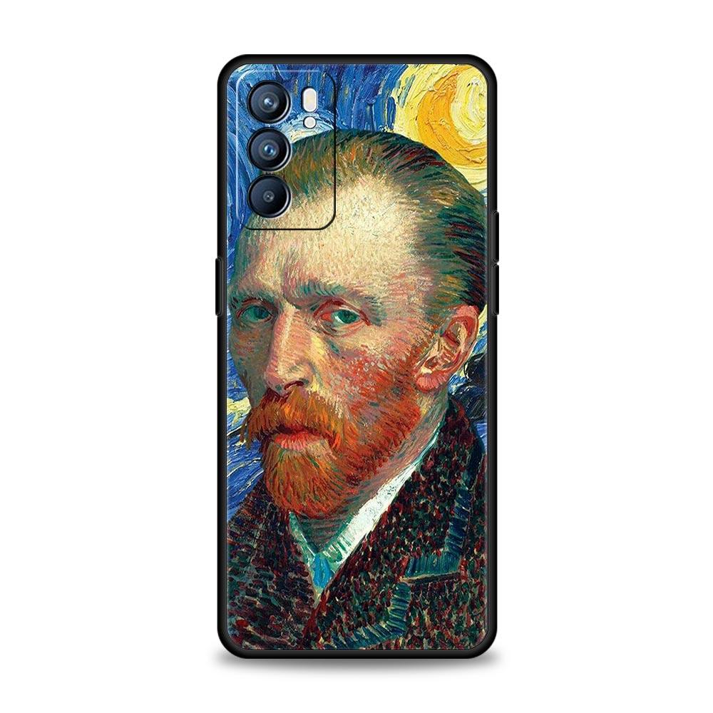 Чехол для телефона Oppo Find X6 X5 A54 A53 A52 A9 A15 A95 A17 A16 A76 A74 A57 Reno7 Reno6 Pro Plus 5G с рисунком 'Мона Лиза Ван Гог' Маслом