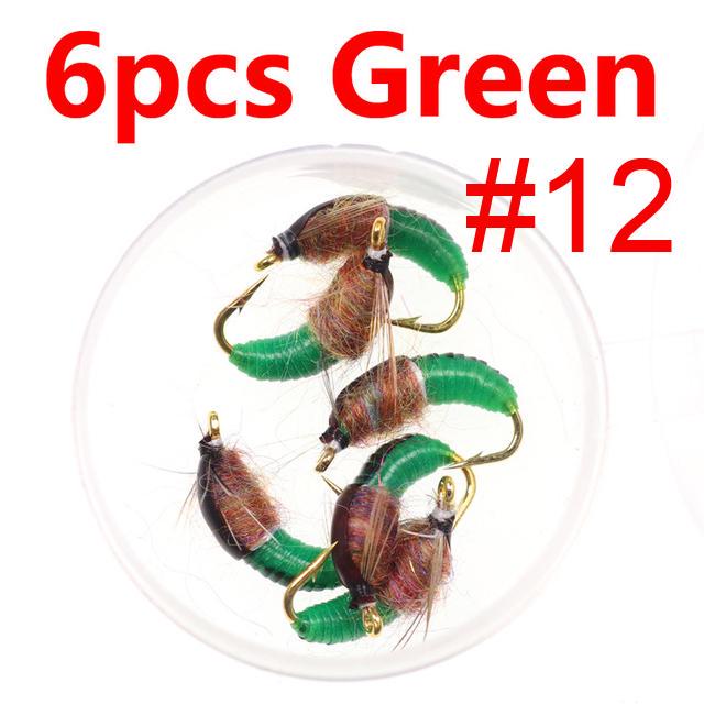 6 шт., реалистичная приманка для ловли форели, нимфа, искусственная приманка для насекомых