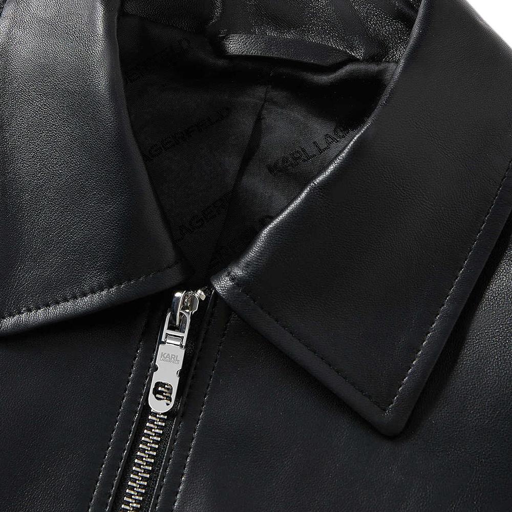 KARL LAGERFELD Leather Jacket Men's Black M21O1903