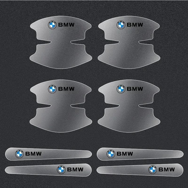 LOCUK1 Car Sticker Hot 8x PVC Transparent Car Door Handle Wrist Bowl Trim Stickers For BMW 1 3 5 Series X1 X4 X5 X7 G20 G38 F20 F39 F48
