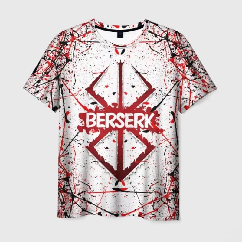 Футболки с принтом аниме Berserk Guts 3D для мужчин/женщин, стильная футболка Harajuku, повседневная детская футболка с коротким рукавом