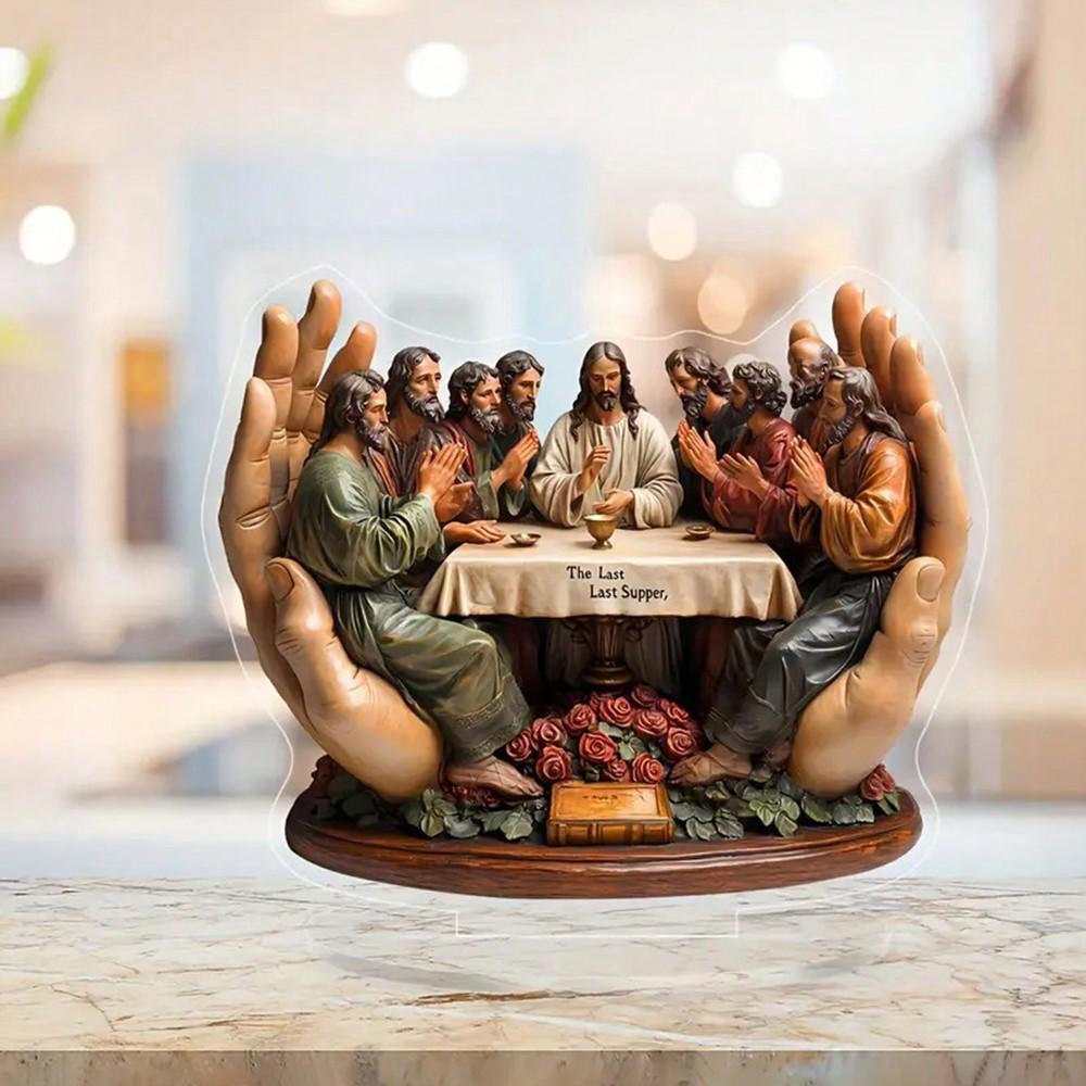 Jesus and Believers, Table Decoration, Bohemian Style, Suitable for Office, Living Room, Party, Christmas, Halloween