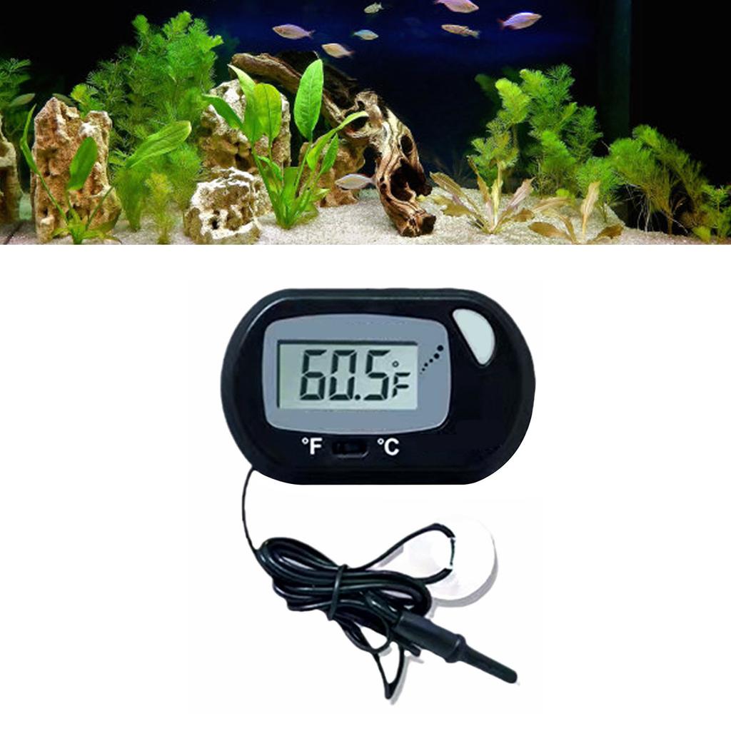 Цифровой аквариумный термометр с водонепроницаемым ЖК-дисплеем, термометр для рептилий и рыб с зондом для Wat