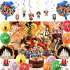 PALNKART Пиратский Король День Рождения Персонаж One Piece День Рождения День Рождения Дети День Рождения С Днем Рождения Подвесные Украшения для Торта, Шары, Шары,