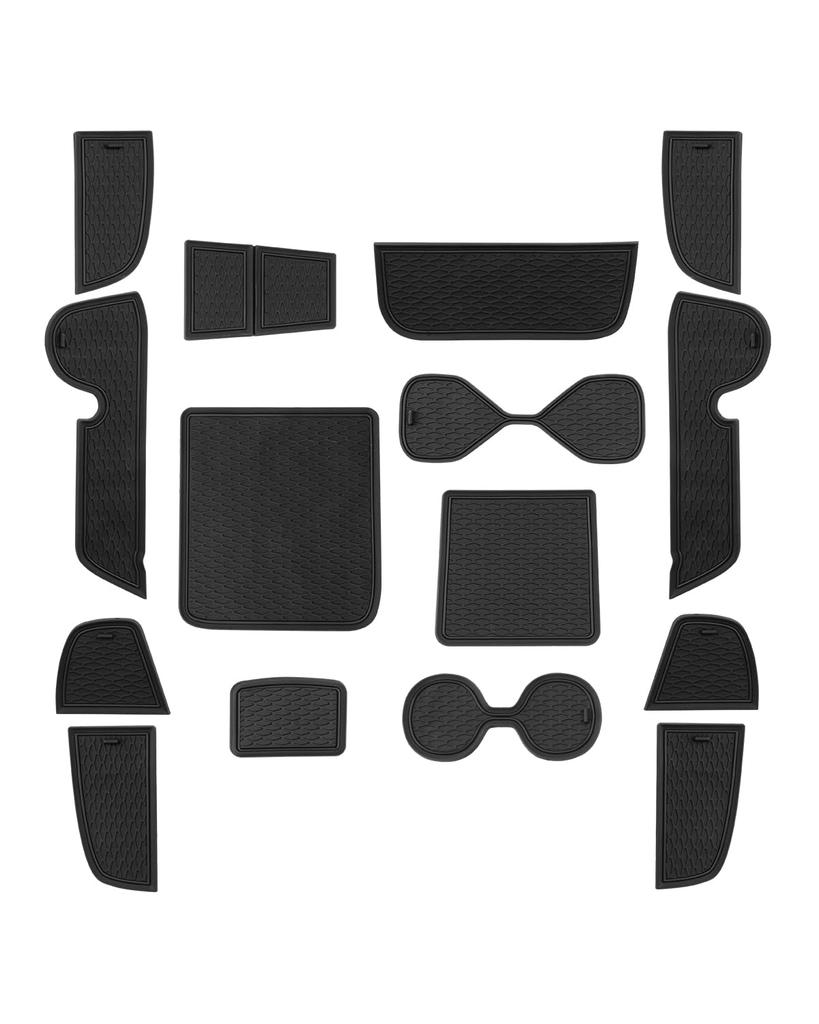 LANGBEAN Honda Vezel Interior Rubber Door Pocket Scratch and Noise Interior Vezel Custom Set of 15 RV-specific Mats, Non-Slip Mats, Prevention, Parts,