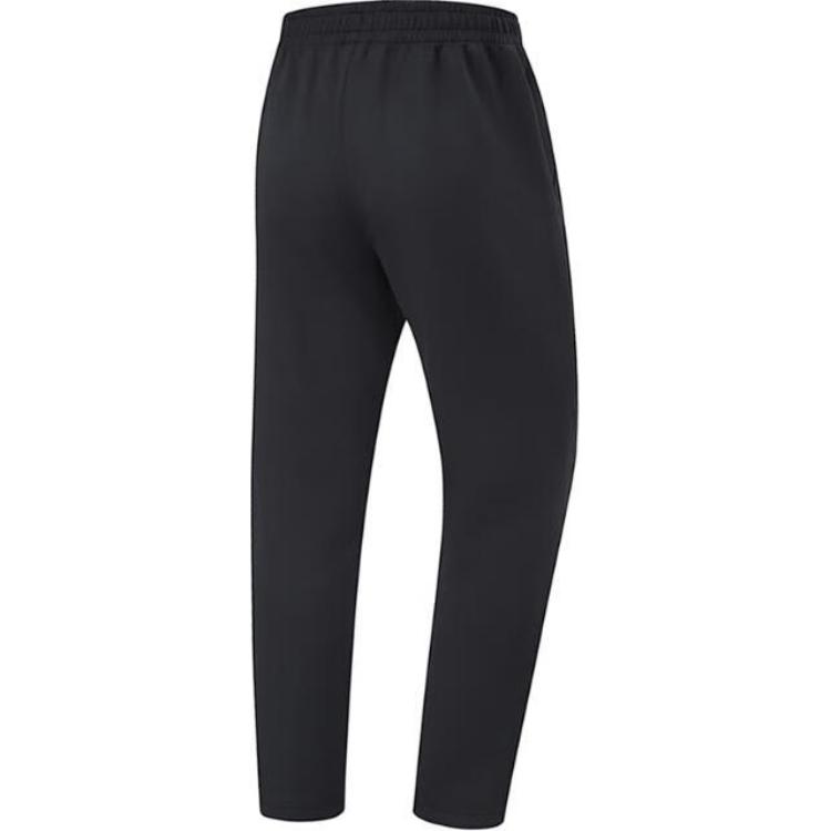 Li-Ning Удобные повседневные простые прямые трикотажные спортивные брюки мужские низы черного цвета AKLU129-3
