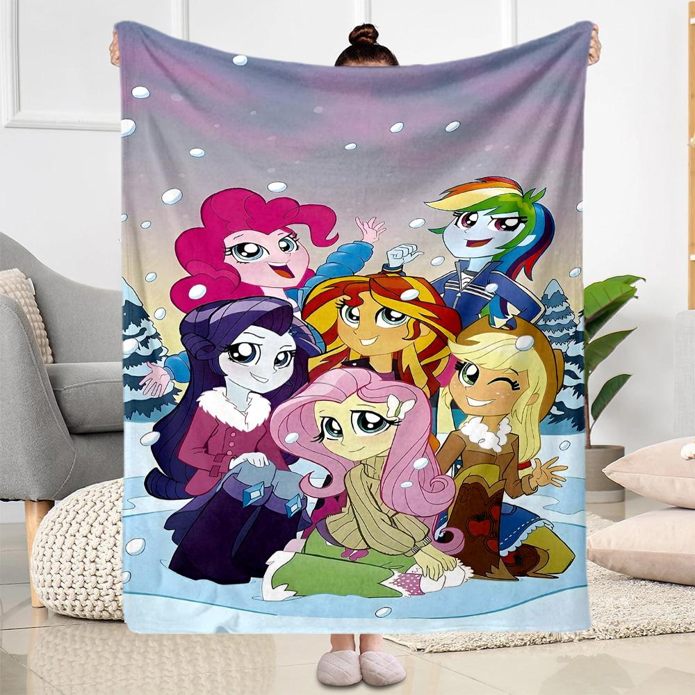 1pc Little Pony Adventure blanket Soft and Warm for Sofa Office Camping Travel Livingroom Great Gift for Friends and Family Comfortable