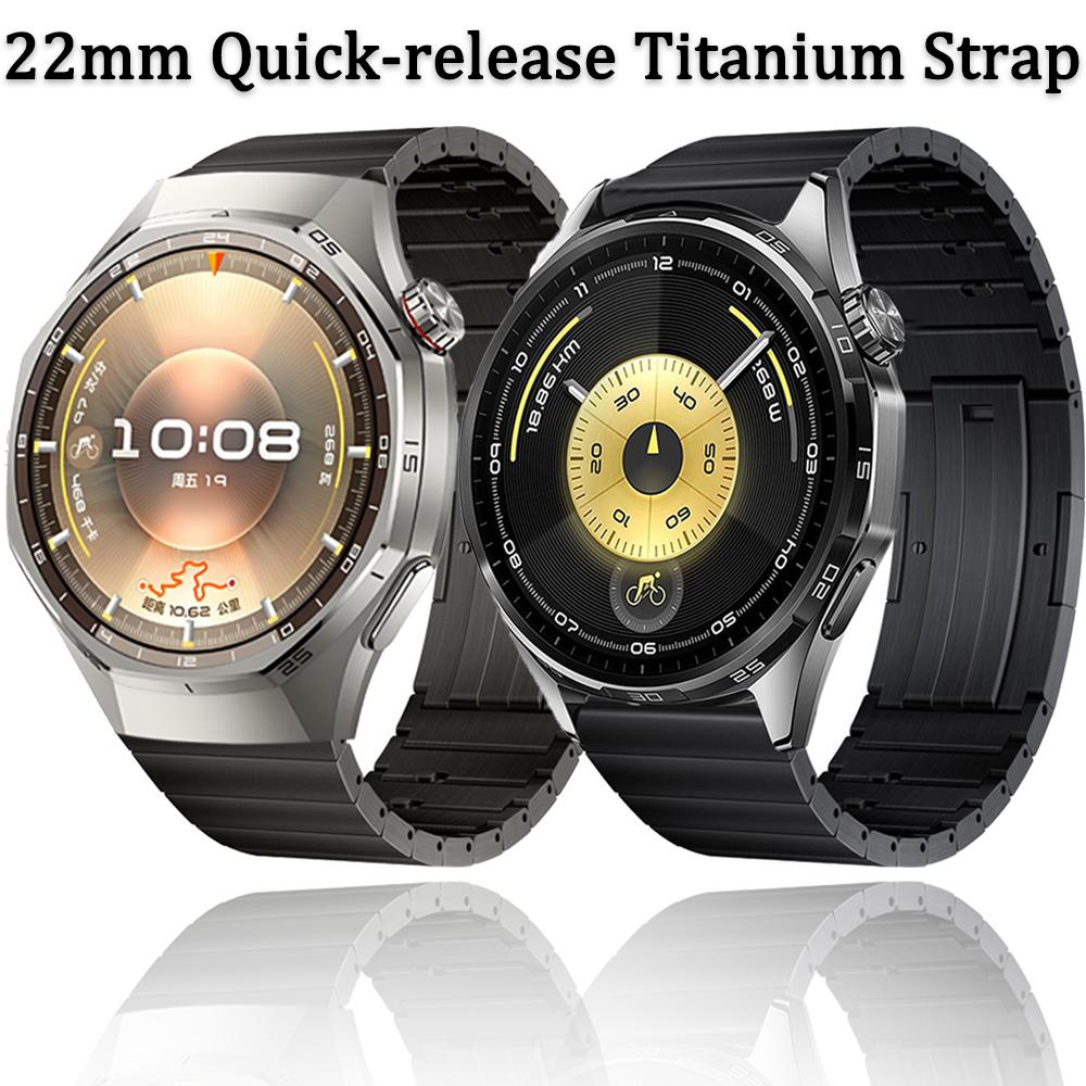 22мм Титановый ремешок с быстрой фиксацией для Huawei Watch GT6/GT6 Pro/5/GT5 GT4 46мм Металлический браслет Correa для Amazfit Bip 6 5/GTR 4 3