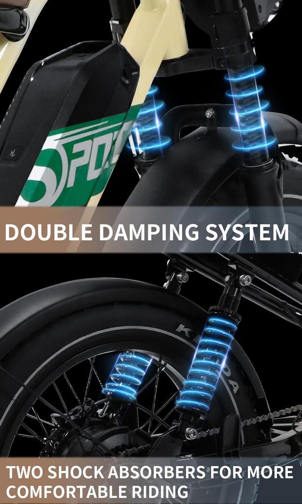 Электровелосипед ONESPORT W66, двигатель 500 Вт, аккумулятор 48 В, 13,5 А·ч, толстые шины 20*4,0, максимальная скорость 25 км/ч, максимальный запас хода 100 км