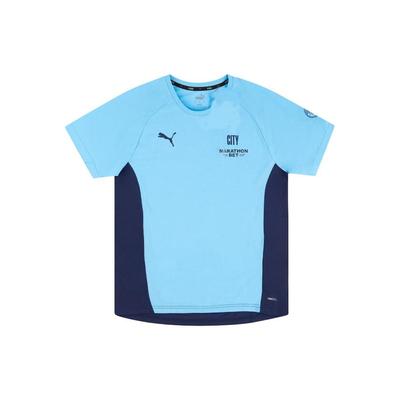 2020-21 Manchester City Player Edition пуловер с круглым вырезом удобная повседневная футболка реглан с коротким рукавом мужские топы небесно-голубого цвета 758704-01