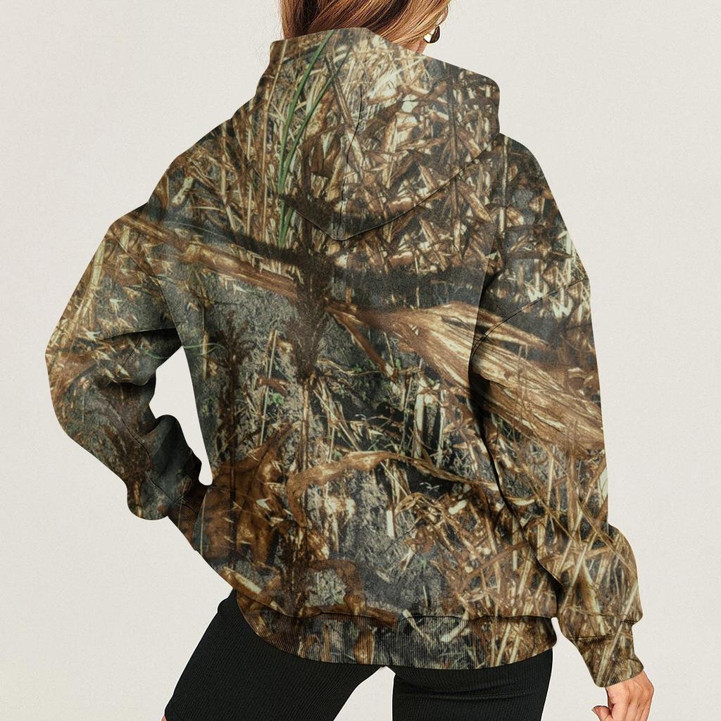 Женская модная повседневная толстовка с капюшоном и пуловером с длинными рукавами и забавным принтом