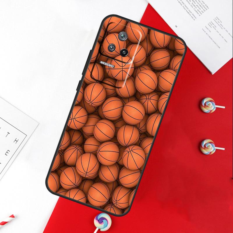 Чехол для телефона в виде баскетбольного мяча для Xiaomi 14T 11T 12T 13T Pro 13 14 15 Ultra POCO X7 Pro X3 X5 X6 F5 F6 M6 Pro
