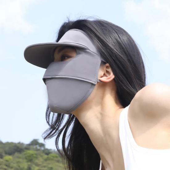 UPF 50+ Женская полнолицевая защита от солнца, регулируемые серьги с широкими полями, дышащая защита от ультрафиолета