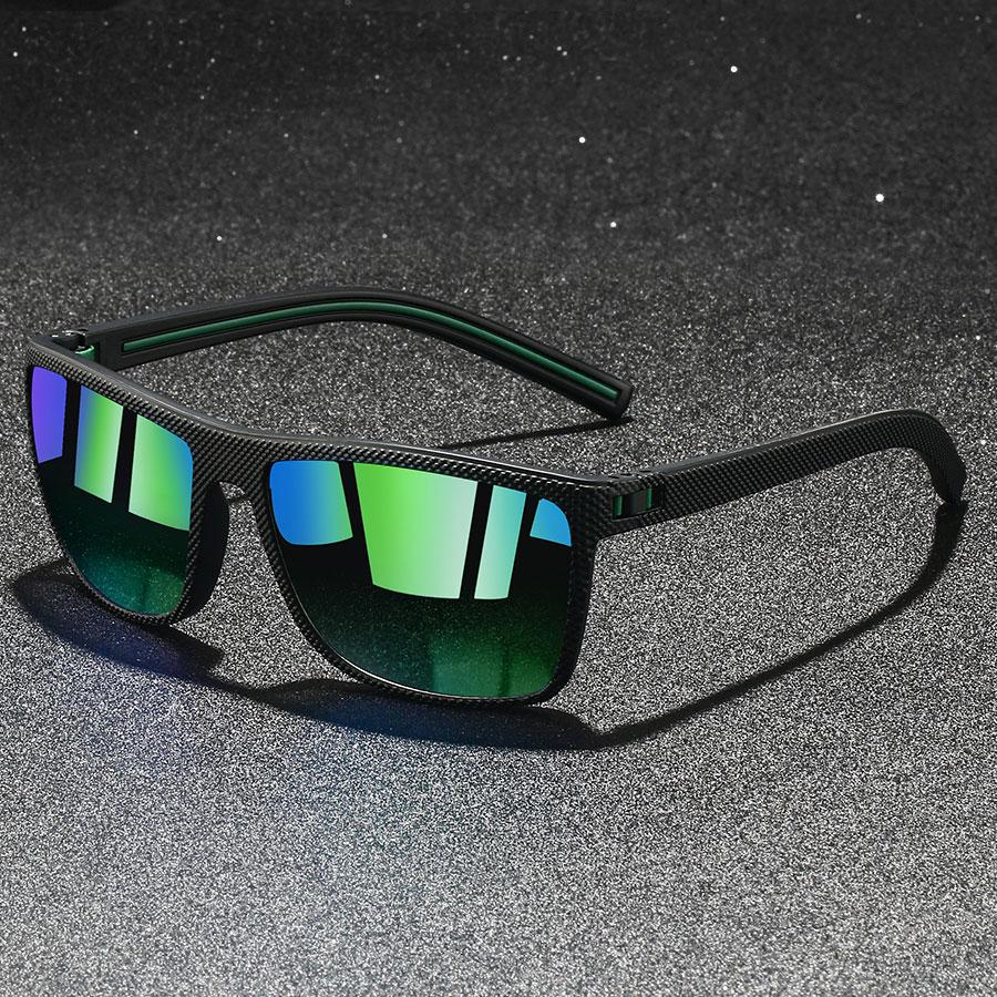Модные квадратные солнцезащитные очки UV400 Мужские Женские Вождение Рыбалка Красочные Трендовые Легкие Уличные Очки