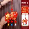 Flocking Lucky Bag Pendant Bell Tassels Spring Festival Pendants  Door Window Wall Decor