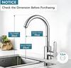 Kitchen Sink Mixer Taps Swivel Spout Single Lever Tap Mono Chrome Faucet Modern