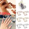 10PC Nail Rings Recyclable Removable Nail Ring Environmentally Friendly DIY Adjustable Metal Open Ring No Fading Multicolor
