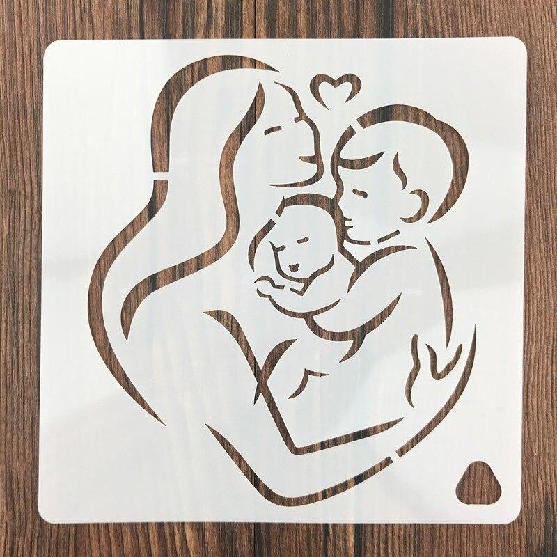 15*15 см цветок розы DIY многослойные трафареты настенная живопись Diy раскраска для скрапбука тиснение альбом декоративная открытка шаблон